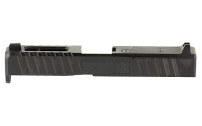 Noveske DM optics-ready slide for Glock 19 G4 in DLC black with included sights and plates