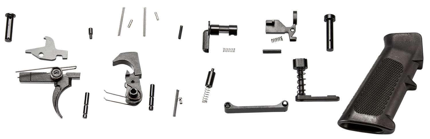 Aim Sports ARCLPK Lower Parts Kit for AR-15 with black polymer pistol grip and lower receiver components