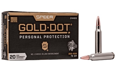 Speer .223 Remington 75gr GOLD DOT Brass – 20rd