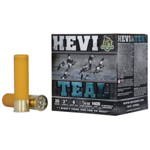 HEVI-SHOT HEVI-Teal 20ga shotshells box, 25 rounds