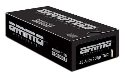 Ammo Inc Signature .45 ACP 230gr TMC 50-round box - brass-cased handgun ammunition