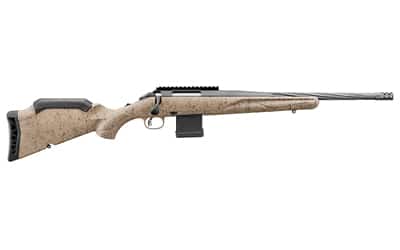 Ruger American Rifle Gen II Ranch 5.56 NATO 16.1in fluted threaded cobalt barrel FDE splatter stock