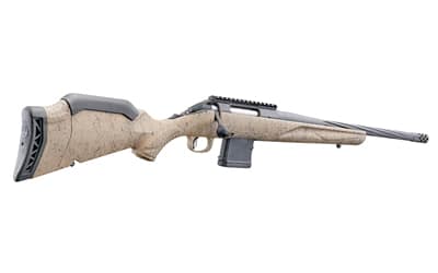 Ruger American Rifle Gen II Ranch 5.56 NATO 16.1in fluted threaded cobalt barrel FDE splatter stock