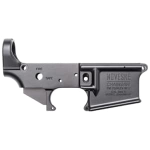 Noveske Chainsaw N4 forged stripped lower receiver in black, marked .223 Rem/5.56 NATO