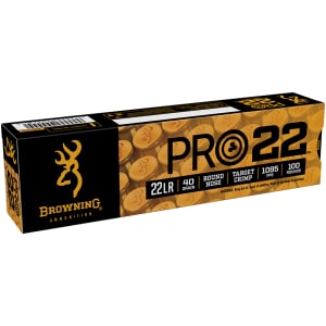 Browning PRO22 .22 LR 100-round box lead round nose ammunition