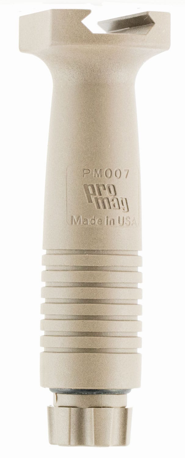 ProMag PM007FDE Swiss Pattern vertical foregrip in Flat Dark Earth polymer