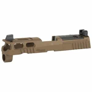 Sig Sauer P320 PRO-CUT slide assembly coyote PVD finish with XRAY3 suppressor-height sights
