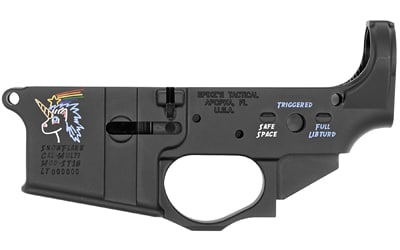 Spikes Tactical STLS030 Snowflake stripped lower receiver 7075-T6 black hardcoat anodized with color fill