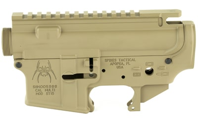 Spikes Tactical stripped upper and lower receiver set in Flat Dark Earth