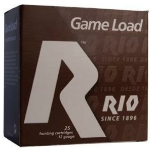 Box of Rio Super Game 12 ga 2-3/4" 1-1/8 oz #6 shotshells, 25-count