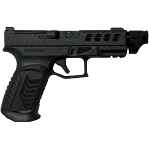 Derya DY9 Comp 9mm pistol with 4.64-inch compensated barrel and black Melonite finish