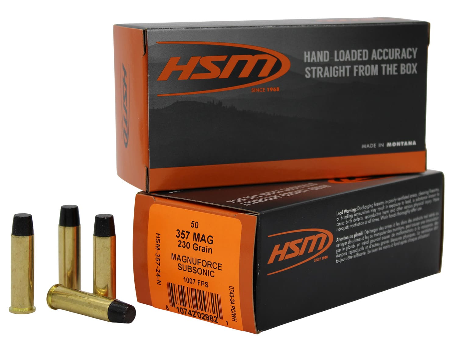 HSM .357 Magnum 230gr SUBSONIC – 50rd