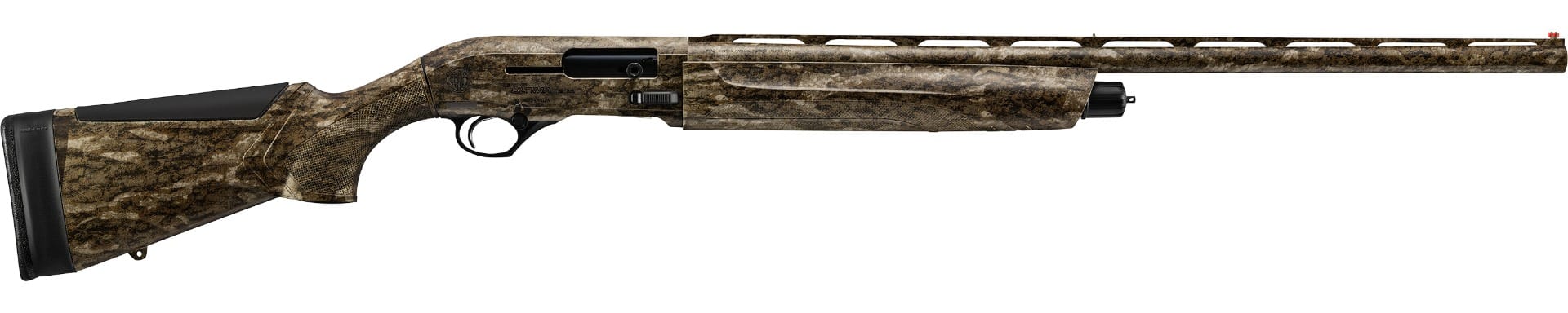 Beretta A300 Ultima 20 Gauge Mossy Oak Bottomland 28-inch vent rib shotgun side view