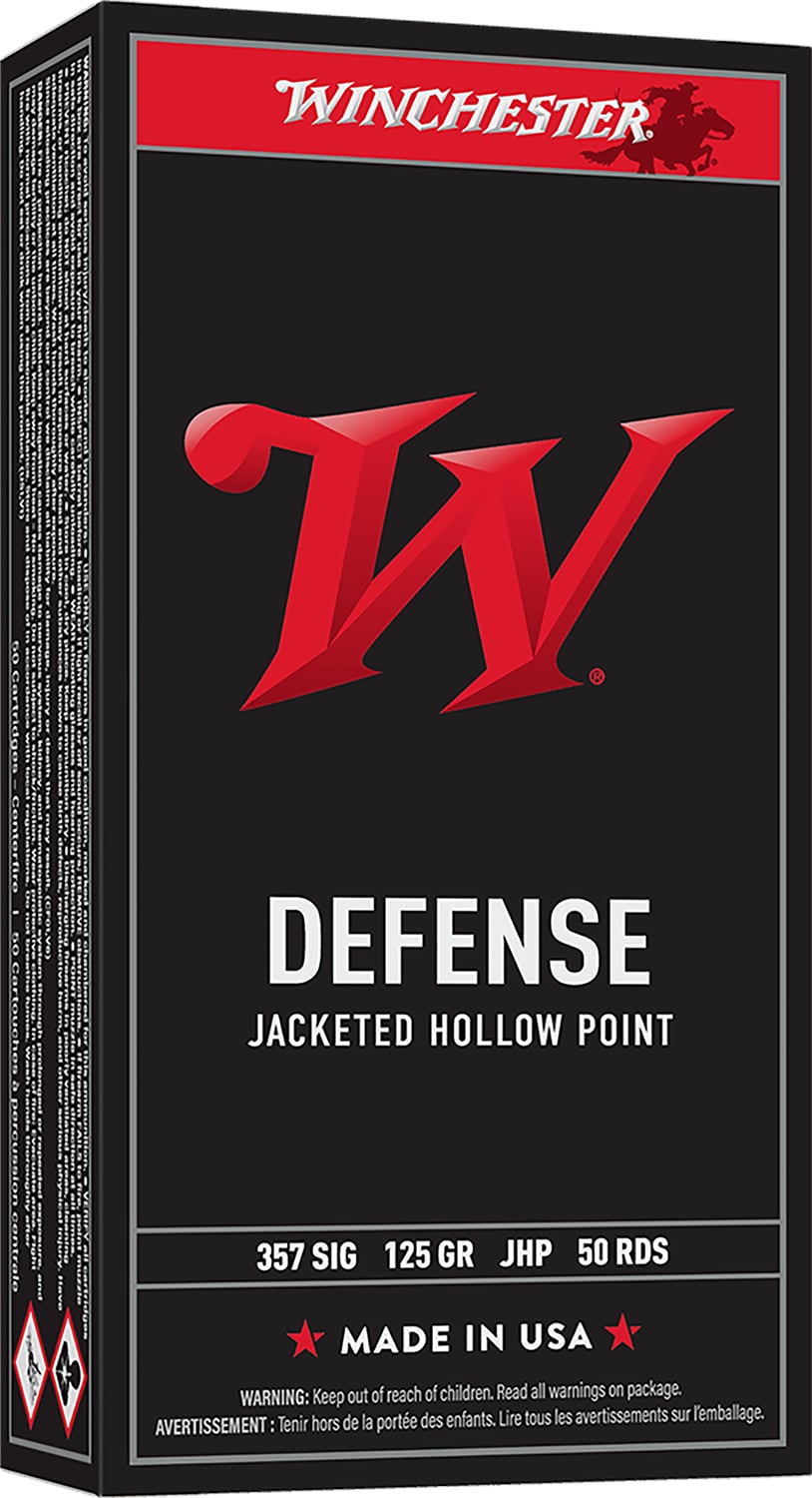 Winchester .357 SIG 125gr JHP Brass – 50rd