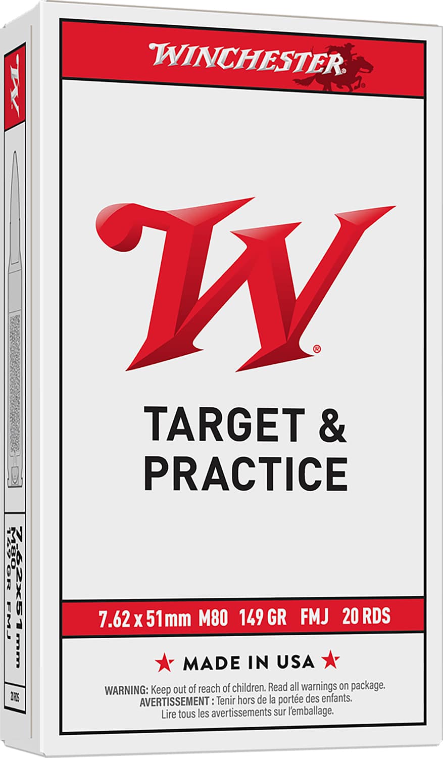 Winchester 7.62x51 NATO FMJ – 20rd