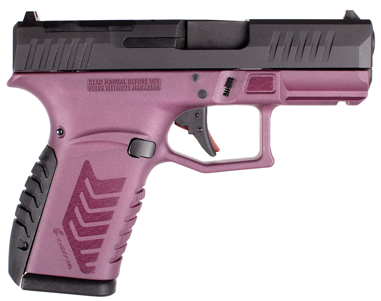 Derya Arms DY9Z 9mm pistol with black cherry polymer frame and 3.5 in barrel