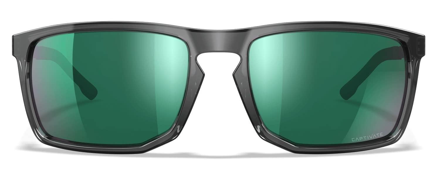 Wiley X AXE Captivate AC6AXE07 shooting glasses GRN MIR/CRGRY