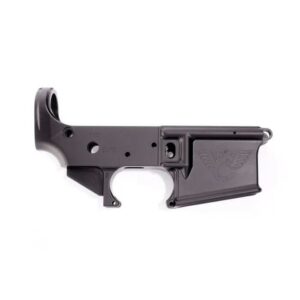 Wilson Combat forged AR-15 stripped lower receiver, black Mil-Spec hardcoat anodized, closed trigger guard