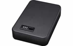 Bulldog BD1126 personal safe with combination lock and security cable, black powder coat, 9.5 x 6.5 x 2 inches