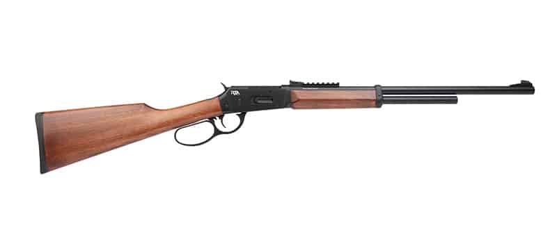 Rock Island Armory LA410 .410 gauge 20-inch lever-action shotgun with walnut stock