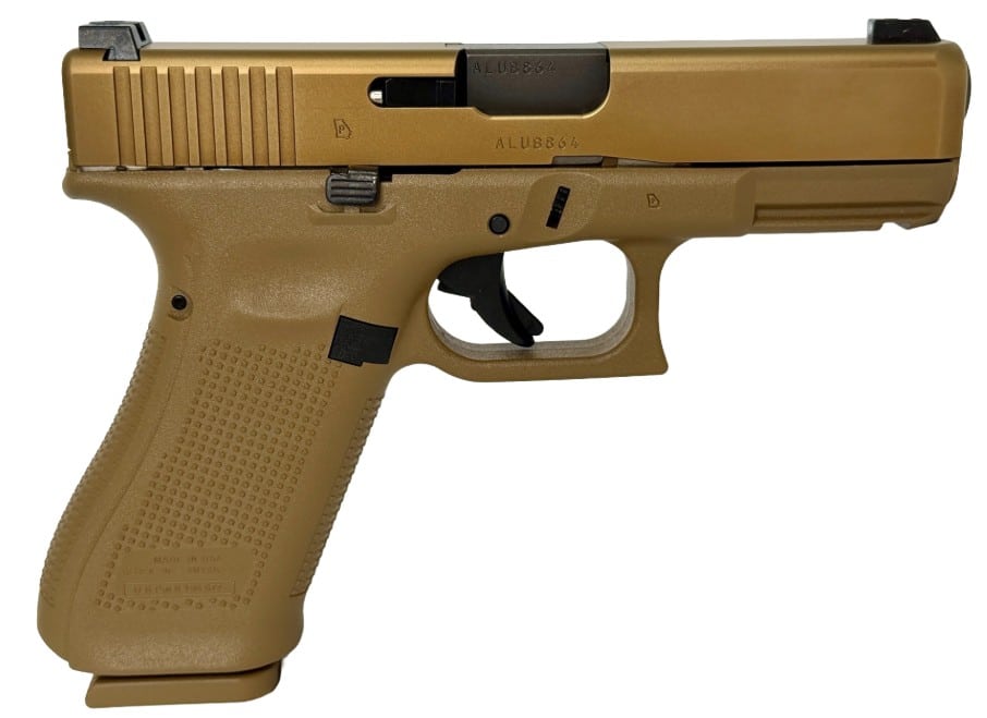 GLOCK 19X V 9mm 4.02in Flat Dark Earth pistol with GLOCK Marksman Barrel and night sights