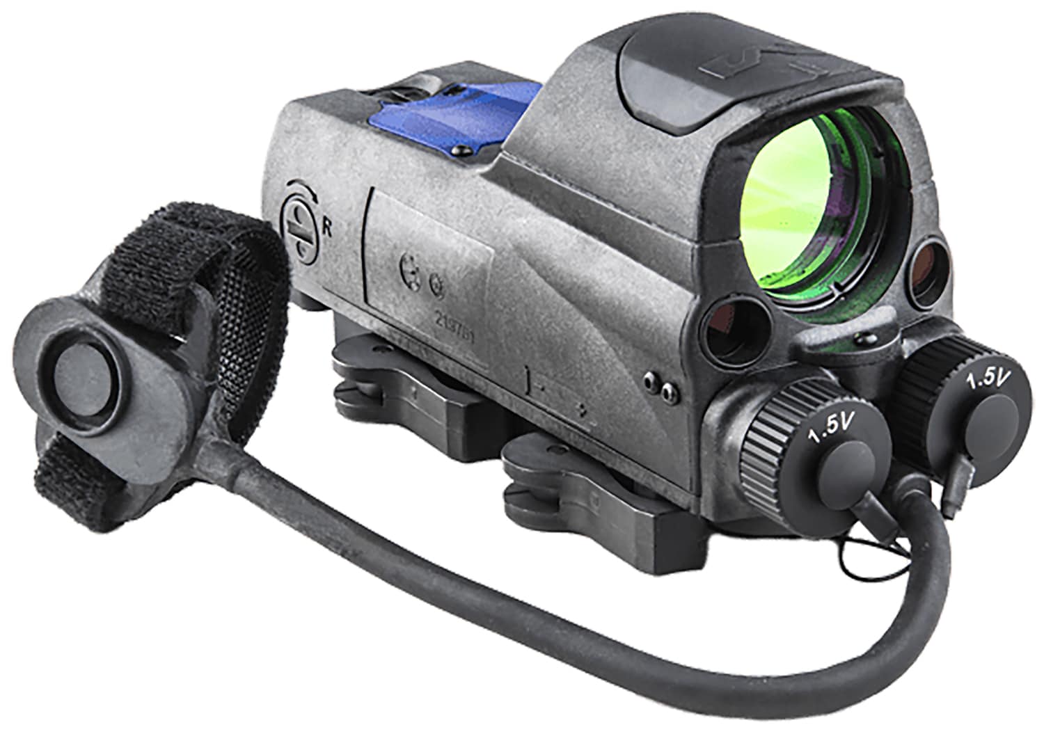 MEPROLIGHT MOR PRO 1x30mm reflex sight with 2.2 MOA dot/bullseye reticle, visible green and IR lasers