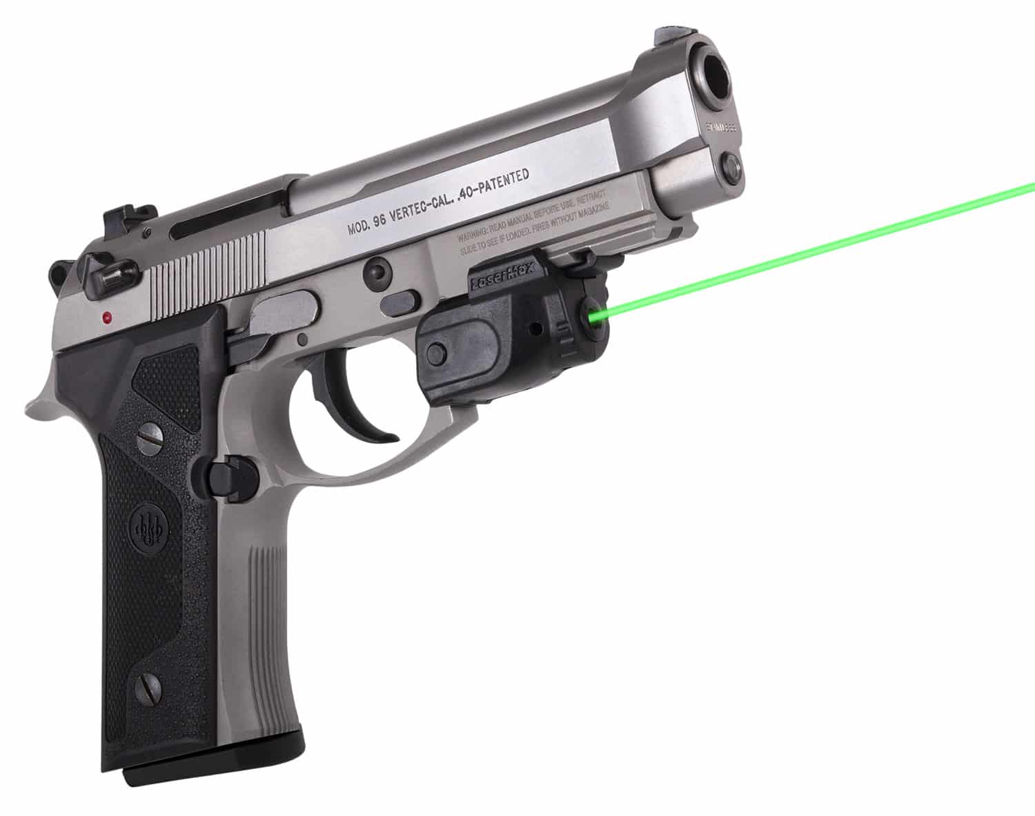 LaserMax GS-LTN-G green Lightning Rail laser with GripSense, black finish