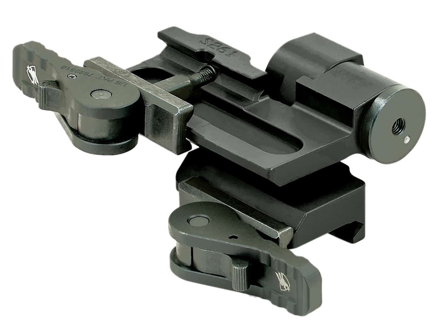 Nocpix AC55 ADM QR Flip To Side Picatinny Rail Black Anodized Aluminum, Fits Rico Micro/RL252V2/RH252V2