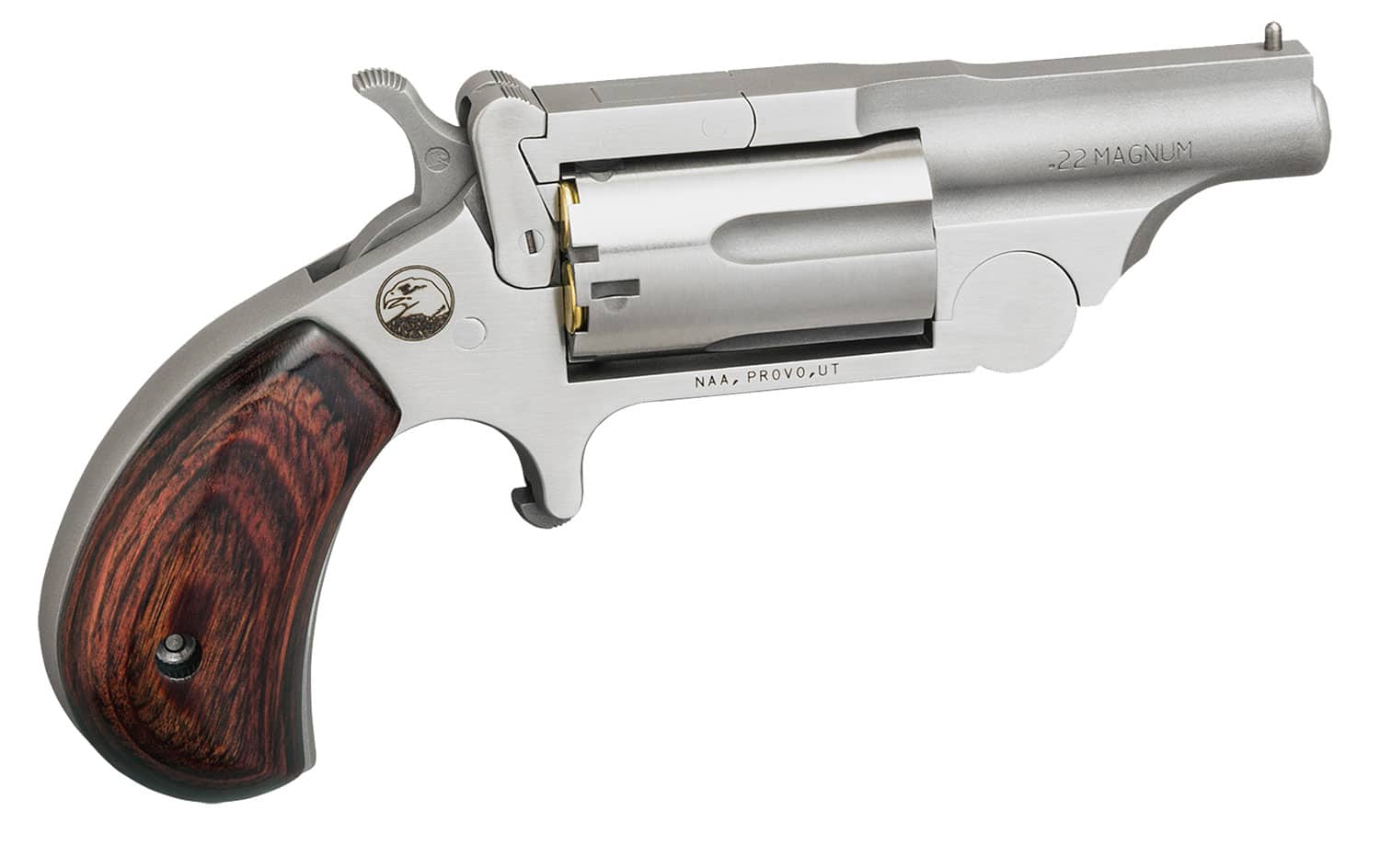North American Arms Ranger II .22 Magnum 1 5/8-inch stainless mini-revolver with rosewood grip