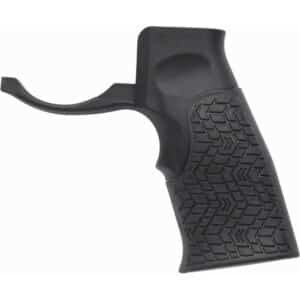 Daniel Defense black polymer pistol grip with integrated trigger guard and textured finish
