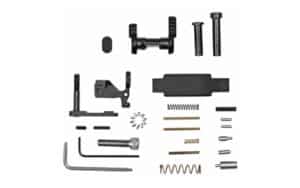 ARMASPEC stainless lower parts kit for AR-15 .223/5.56 with black components