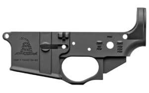 Spikes Tactical STLS034 forged AR-15 stripped lower receiver Gadsden logo black