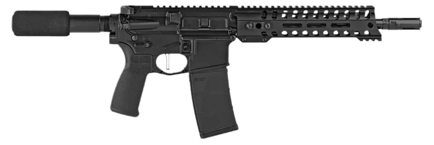POF Minuteman AR pistol 5.56 NATO 10.50in black with buffer tube stock and textured polymer grip