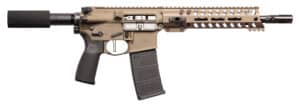 POF Minuteman DI 5.56x45mm pistol left-side view with 9-inch M-LOK handguard