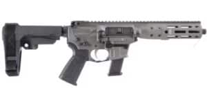 LWRC IC-9 9mm 8.5 inch tungsten grey pistol with SBA3 brace