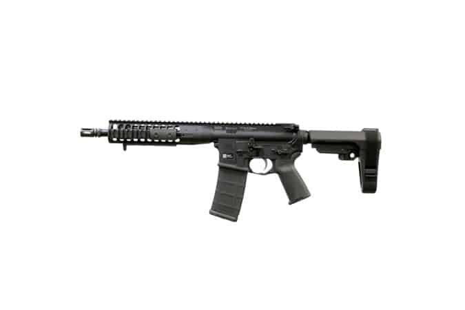 LWRC DI 5.56 NATO pistol, 10.5-inch barrel, SBA3 brace, black