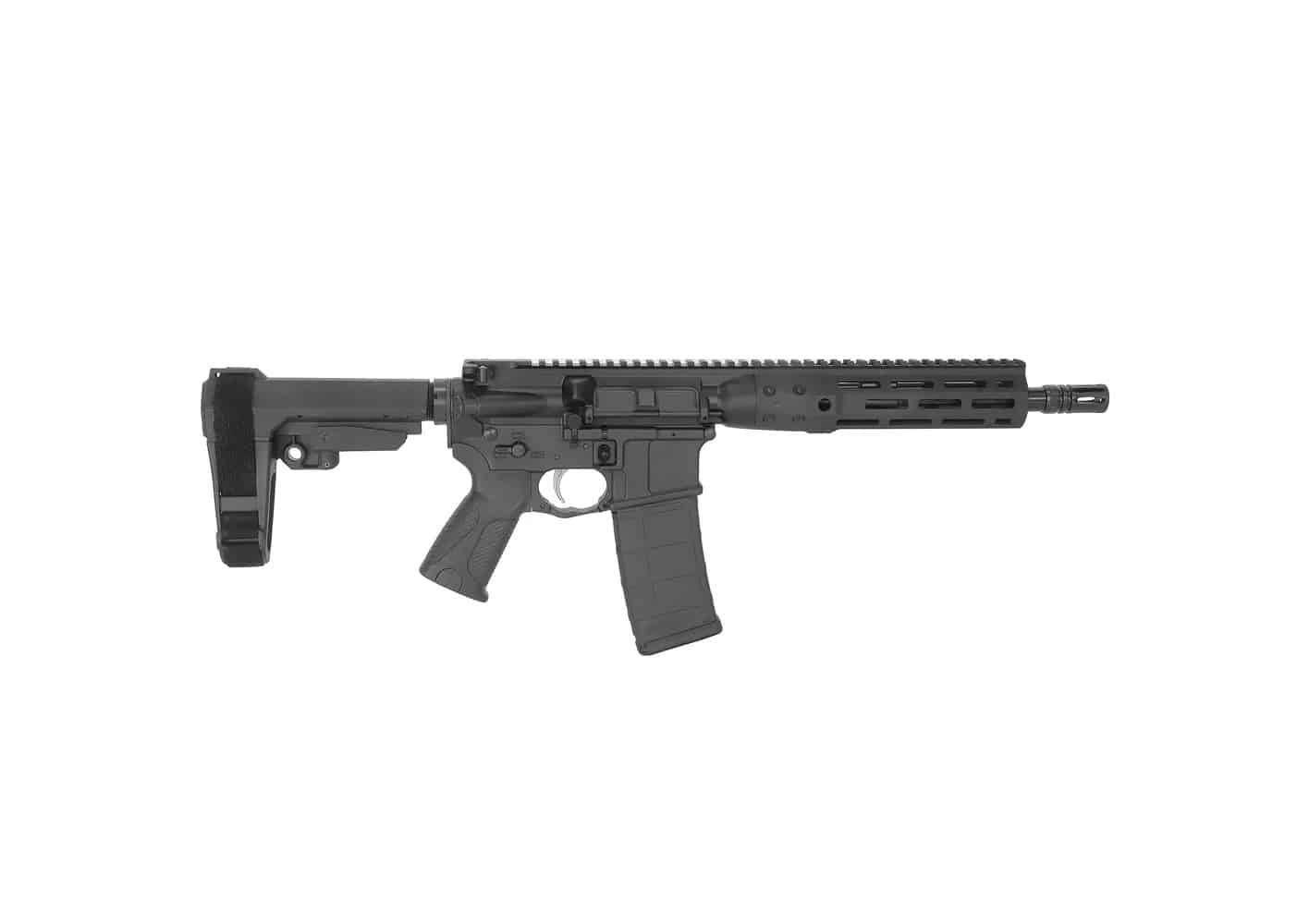 LWRC IC-DI .300 AAC Blackout 10.5 inch M-LOK pistol with SBA3 brace, black finish