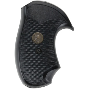 Pachmayr Compac checkered black rubber grip for S&W J-Frame round butt