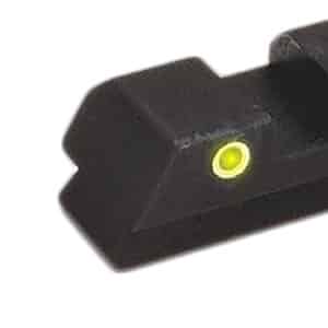 AmeriGlo GL121 Classic Tritium Sight Set for Glock Green Tritium White Outline Front Sight-Yellow Tritium White Outline Rear Sight