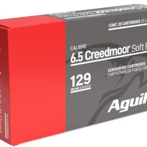 Aguila 6.5 Creedmoor 129gr InterLock Boat Tail Soft Point ammunition 20rd box