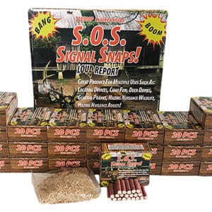 Tannerite SOS S.O.S. Signal Snaps packaging showing 480 snaps