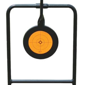 Caldwell Double Spin handgun steel target 4.25 inch black and orange
