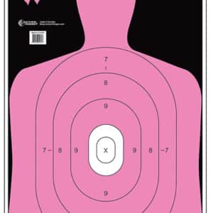 Action Target B-27E Shoot for the Cure pink silhouette paper target 23 x 35 inches, 100 per box