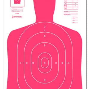Action Target B27ERD100 red and white high-visibility silhouette paper target 23 x 35 inches