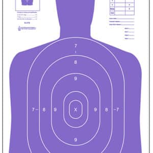 Action Target B27EPR100 fluorescent purple silhouette paper target 23 x 35 inches, 100 per box