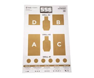 Action Target 556 Training Lab Target 100 Pack paper target sheets
