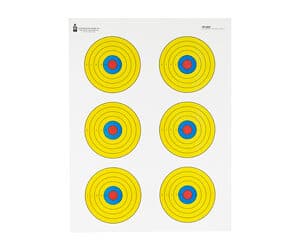 Action Target Bright 6 Bullseye High Visibility paper target 100-pack