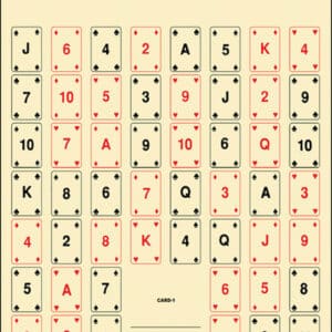 Action Target CARD1100 playing card paper target sheet 22.5 x 24 inches, 52 cards