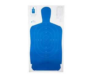 Action Target B-27S blue and white silhouette paper target 24x45 100 pack
