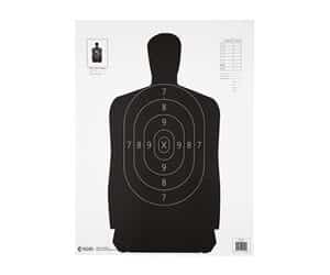 Action Target B34 Qualification black paper targets 100-pack
